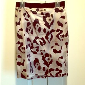 6 Ann Taylor Leopard Print Skirt Visible Zipper 🐆
